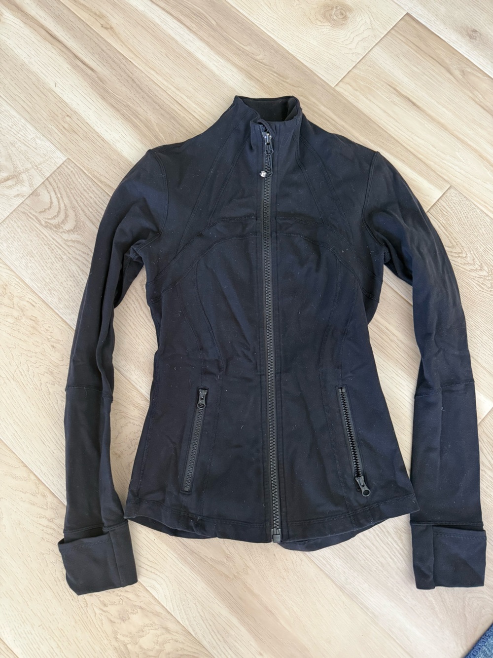 Black Zip-Up Athletic Jacket